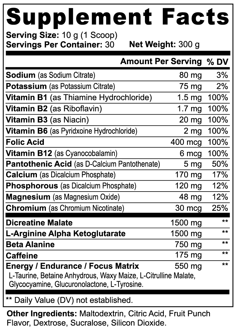 Nutritious Pre-Workout Blend